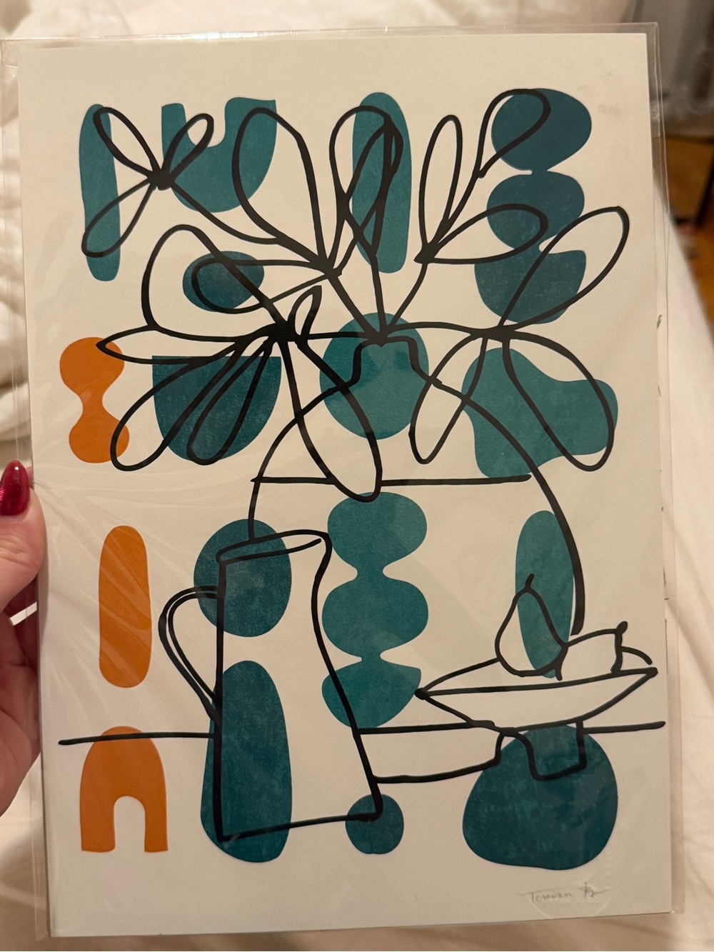 Abstract Flower Pot Print